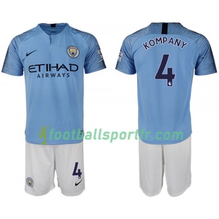 Tenue Manchester City KOMPANY 4 Enfant Domicile 2018-2019 Maillot de Foot